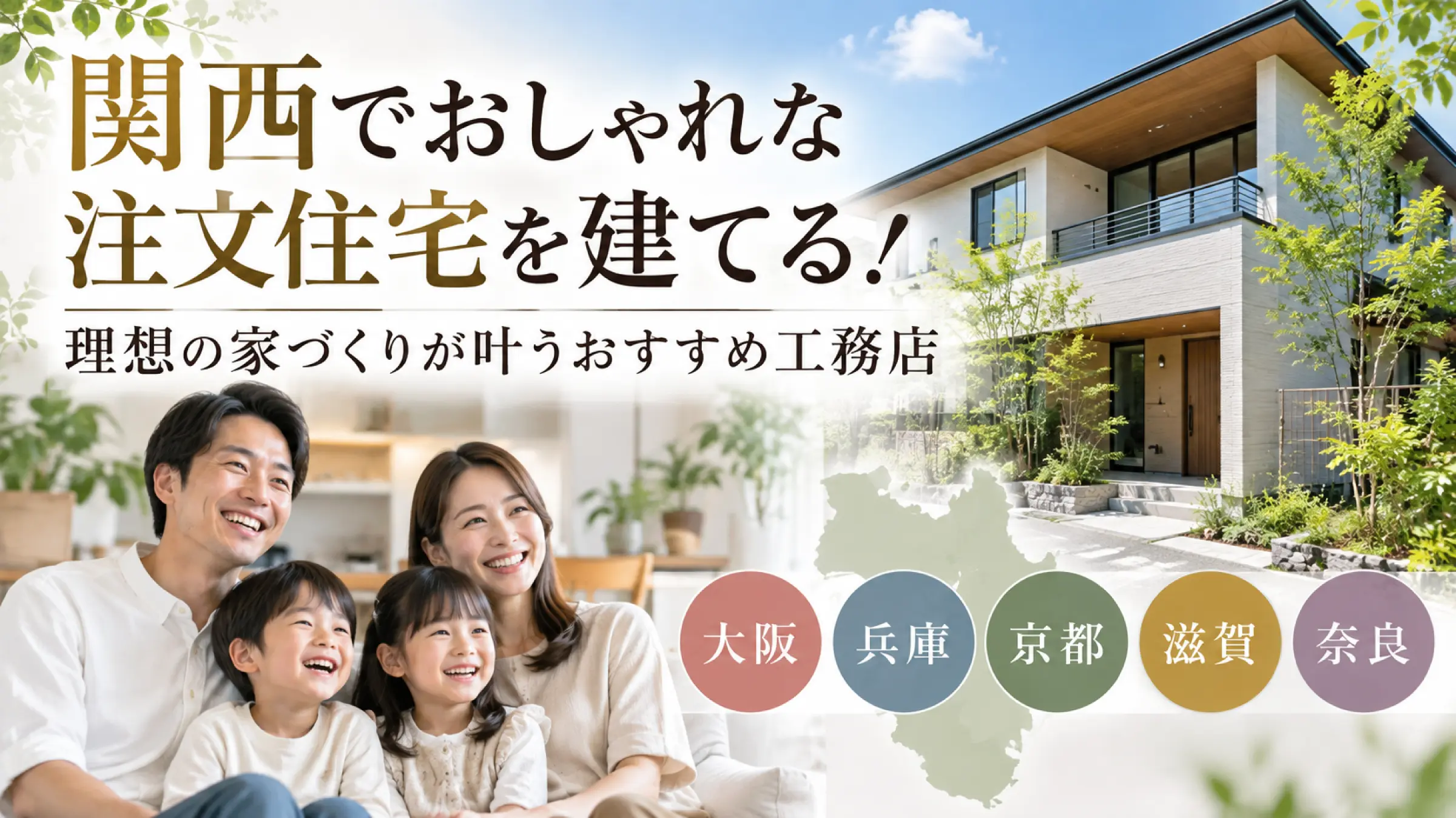 関西でおしゃれな注文住宅を建てる！理想の家づくりが叶うおすすめ工務店（大阪・兵庫・京都・滋賀・奈良）