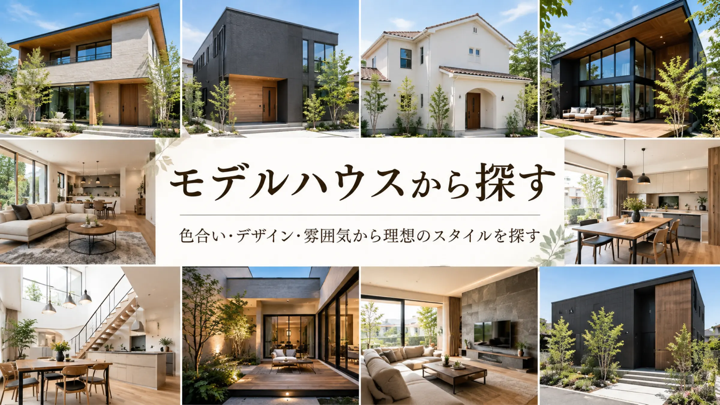 モデルハウスから探す｜色合い・デザイン・雰囲気から理想のスタイルを探す
